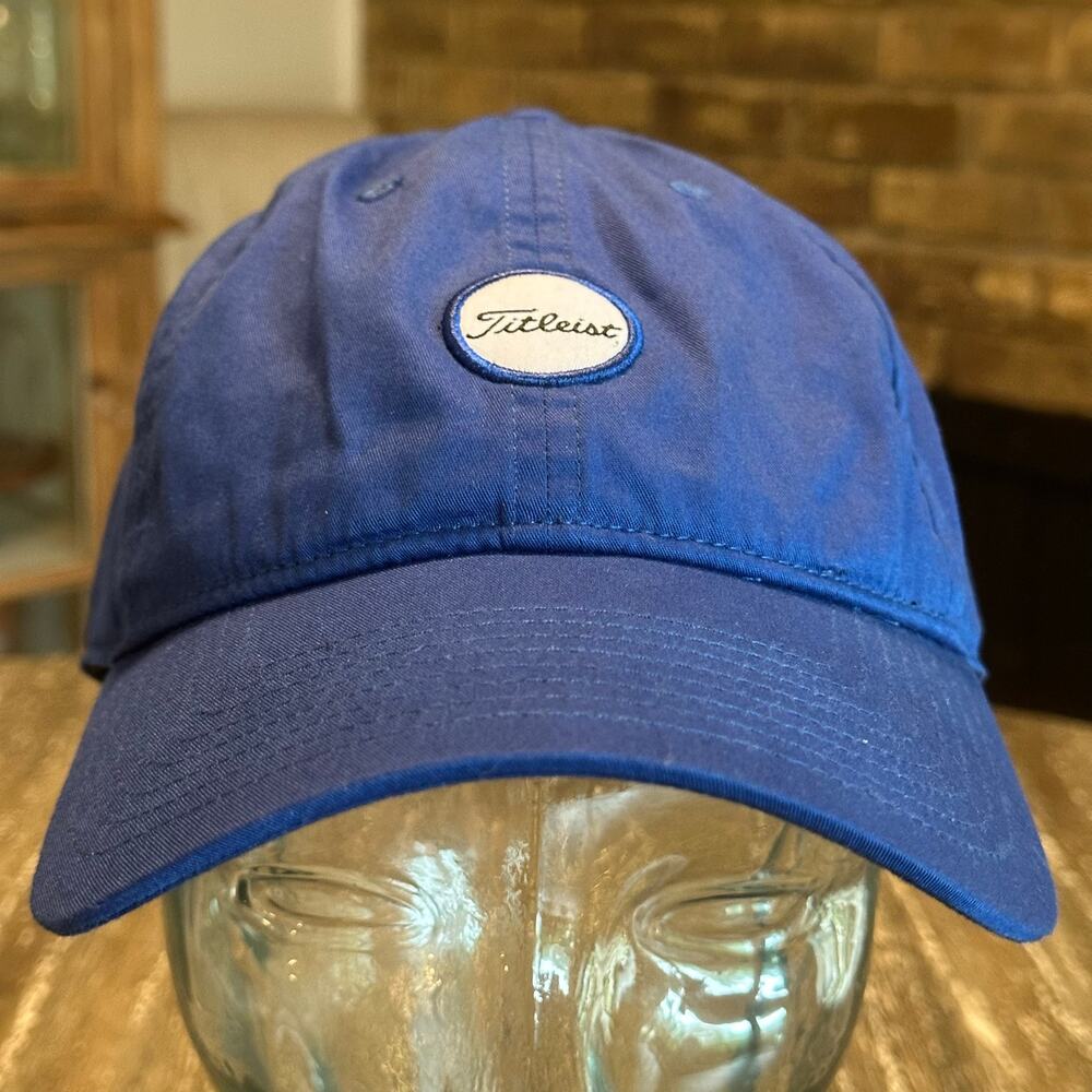 Titleist Golf Adjustable Strapback Hat Cap Performance Blue Black